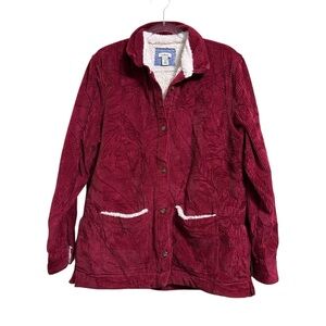 LLBEAN SZ MD Women's Comfort Corduroy Relaxed Shirt, Lined SHACKET CHORE JACKET
